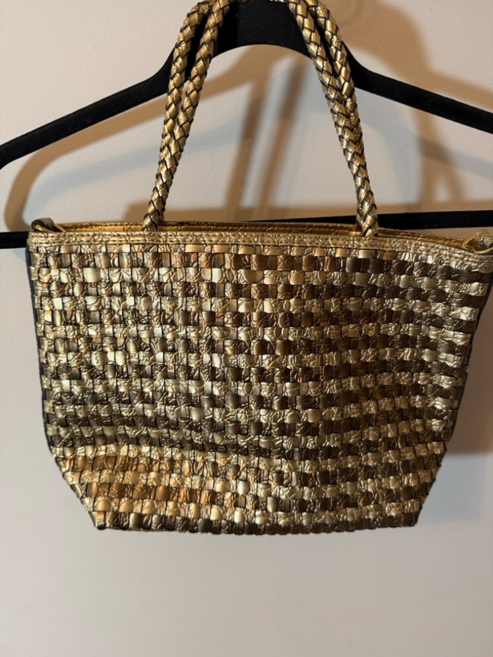 Vintage Warren Reed Metallic Gold weave handBag